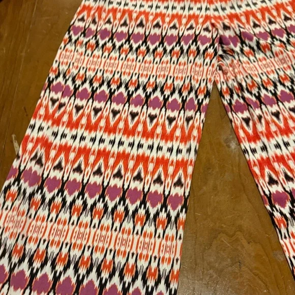 Boston Proper Red and Purple Patterned Pants - Picture 12 of 14
